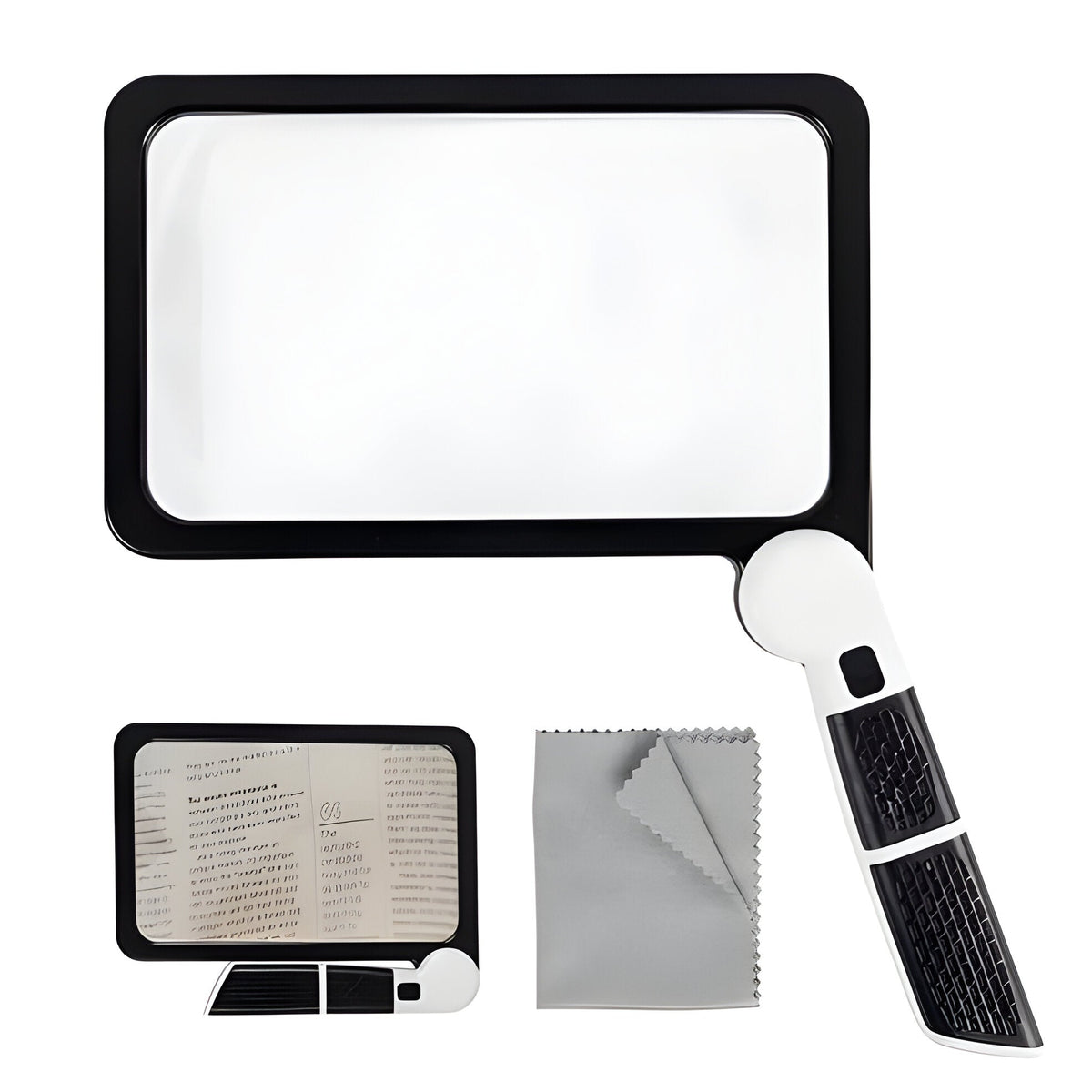 LED Magnifying Glass with 48 Dimmable Bulbs and 5x Magnification, Foldable Handle