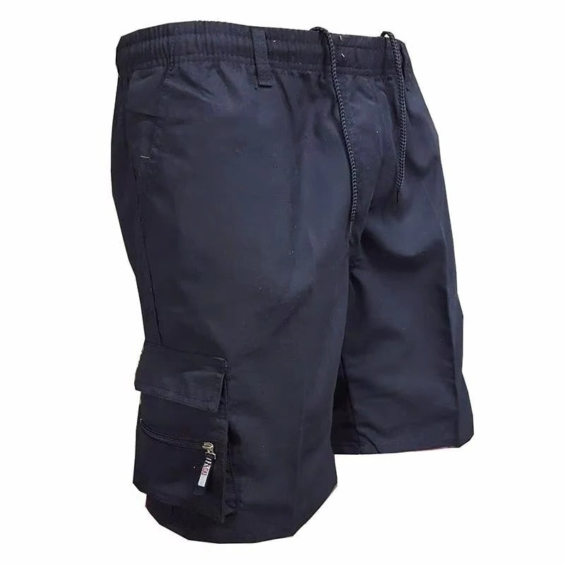 Cargo Shorts for Men with Deep Pockets and Relaxed Fit, Cotton Blend