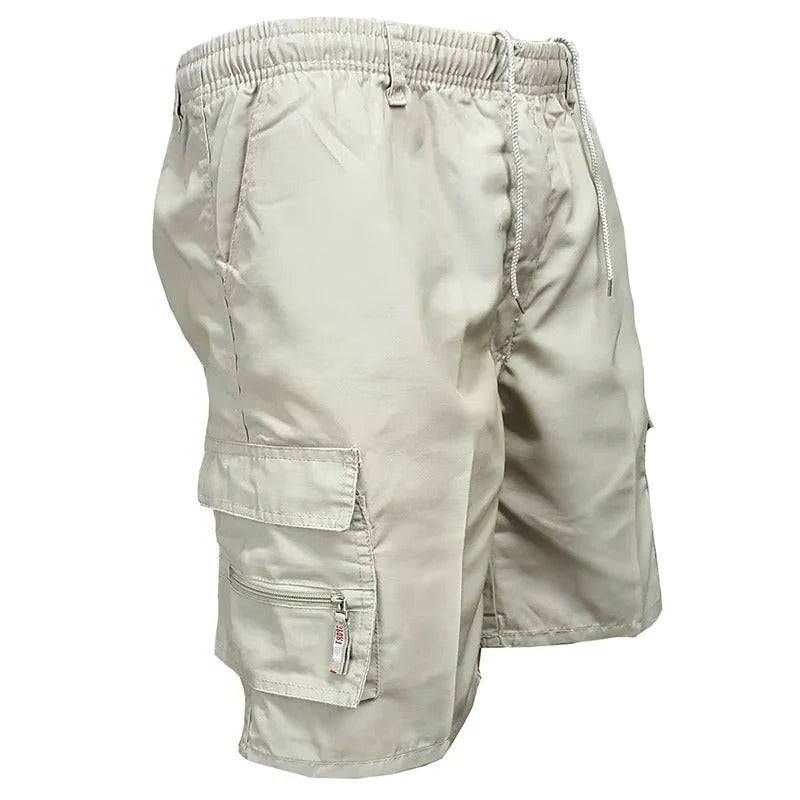 Cargo Shorts for Men with Deep Pockets and Relaxed Fit, Cotton Blend