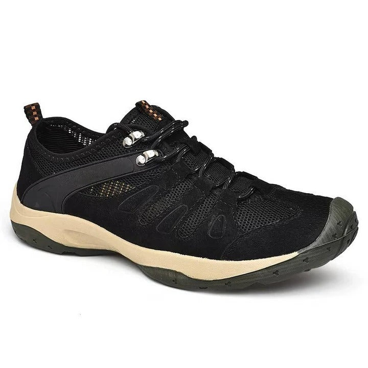 Waterproof Hiking Shoes with Reinforced Toe Cap and Ankle Support, Deep Tread Sole