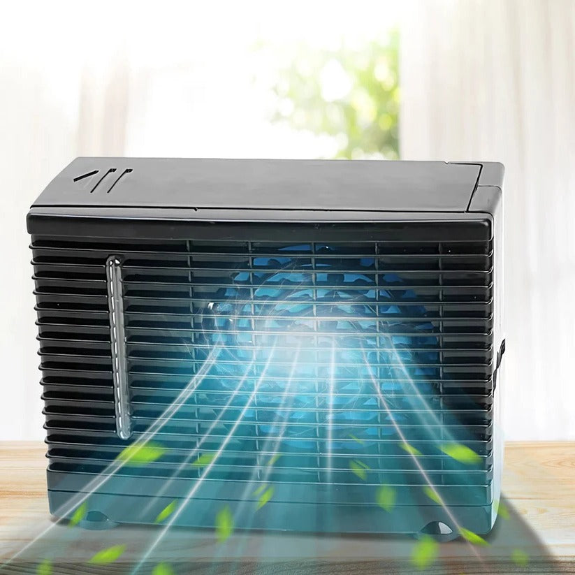 Evaporative Car Air Cooler with Transparent Water Tank and Quiet Motor Operation