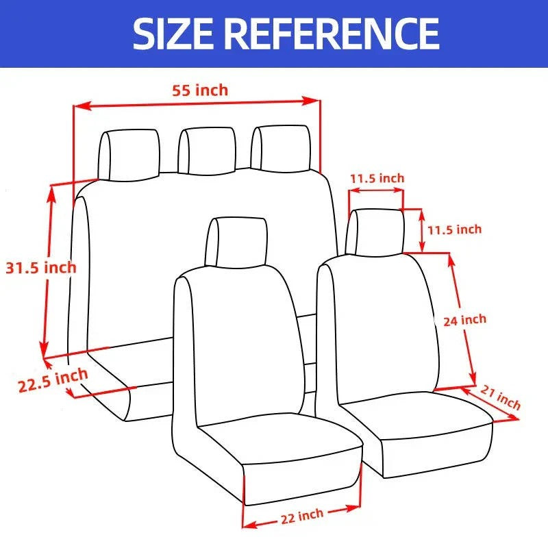 Waterproof Car Seat Cover Set with 5mm Sponge Padding and UV Protection for All Vehicles