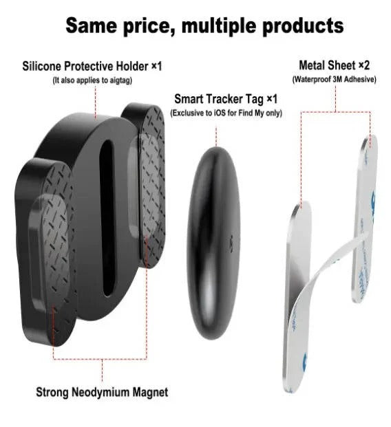Compact Vehicle Tracker with Smartphone App and Magnetic Case, Weatherproof