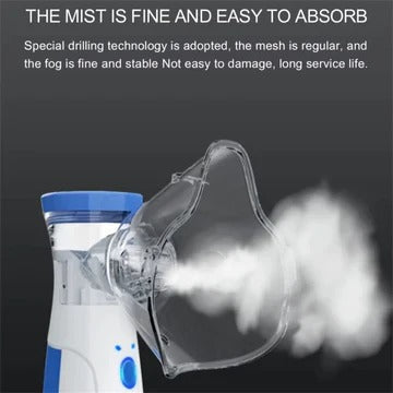 Mesh Nebulizer with Adjustable Mist Output and Dual Masks for Adults and Children