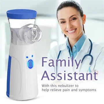 Mesh Nebulizer with Adjustable Mist Output and Dual Masks for Adults and Children