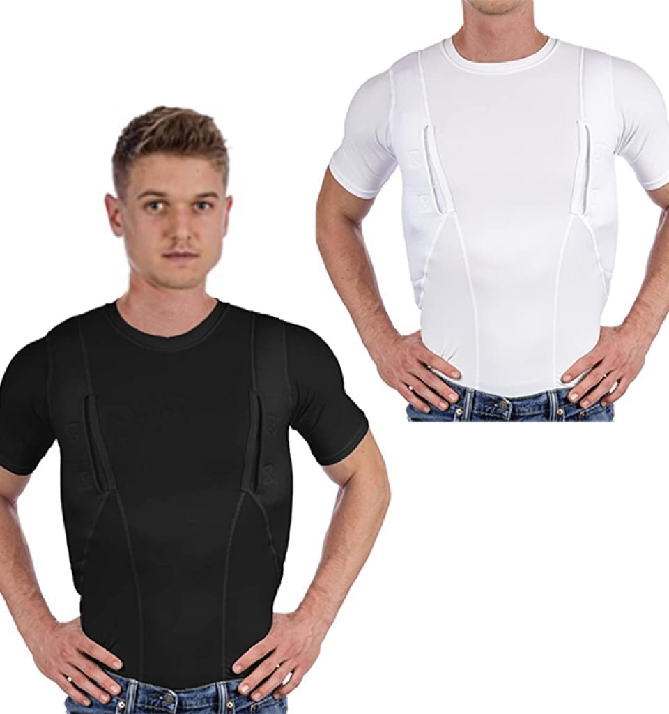 Concealment Tank Top with Dual Underarm Holsters and Moisture-Wicking Fabric