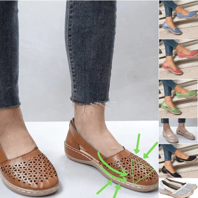 Wide Toe Box Moccasin Flats with Cushioned Insoles and Non-Slip Sole
