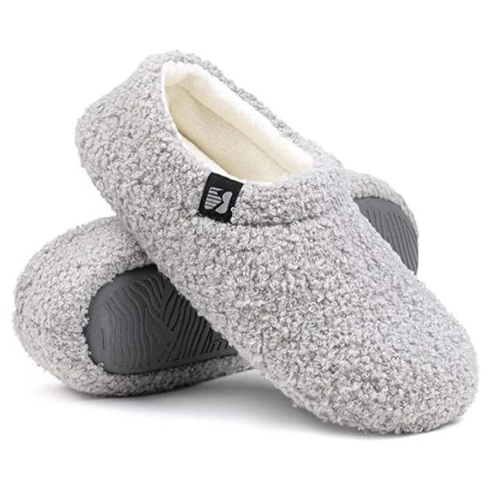 Fleece Slipper with Memory Foam Cushioning and Closed Back Heel Grip