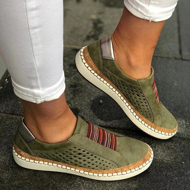Orthopedic Sneakers with Adjustable Toe Clasp and Three Arch Support System for Women