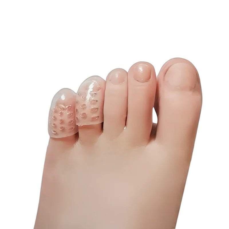 Clear Silicone Toe Protectors with Latex-Free Material, Set of 10