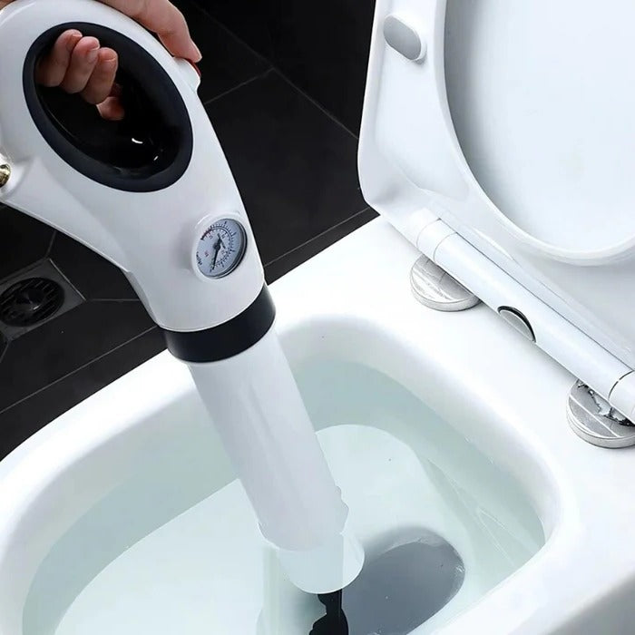 Air Pressure Drain Unblocker with Pump Handle and Trigger Control for Toilets, Sinks, Tubs