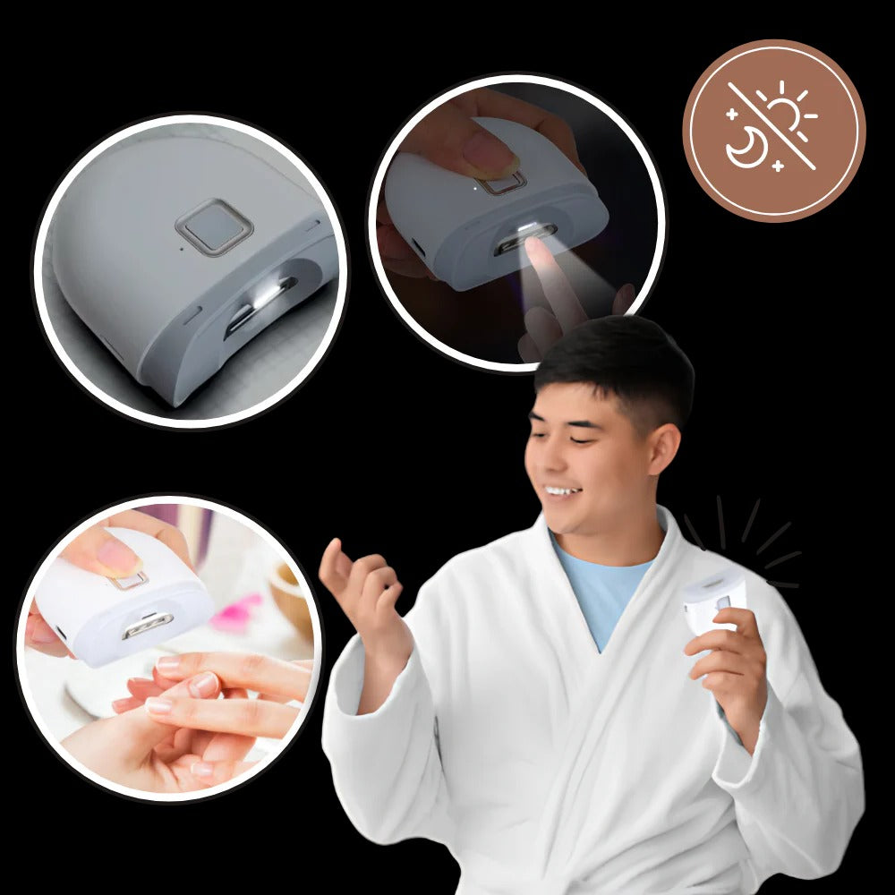 Rechargeable Electric Nail Grinder with Built-in Light and Two Speed Settings