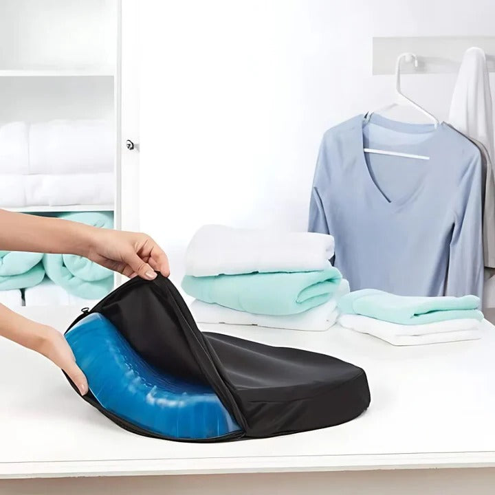 Gel Seat Cushion with Honeycomb Structure and Ergonomic Support for Office, Car, Wheelchair
