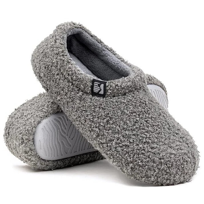 Fleece Slipper with Memory Foam Cushioning and Closed Back Heel Grip