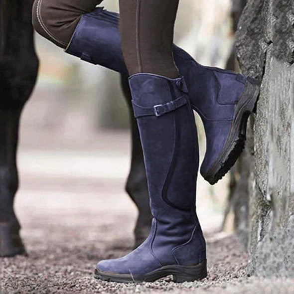 Women's Waterproof Winter Boots with Side Zip Closure and Textured Grip Outsole
