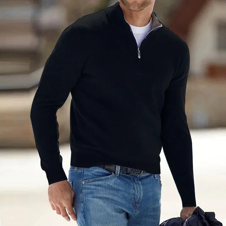Long Sleeve Cashmere Sweater with Pullover Design for Fall and Winter