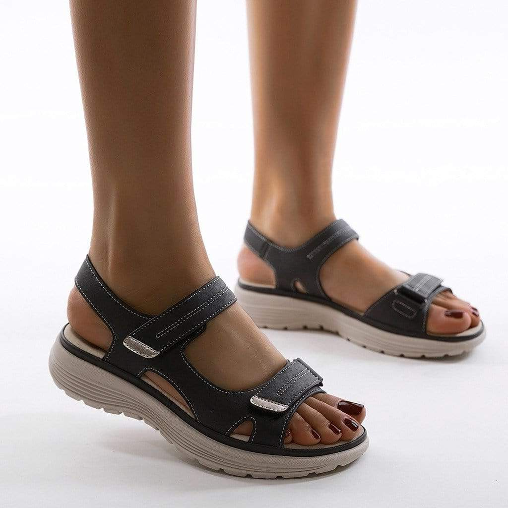 Orthopedic Platform Sandals for Women with Adjustable Straps and Arch Support