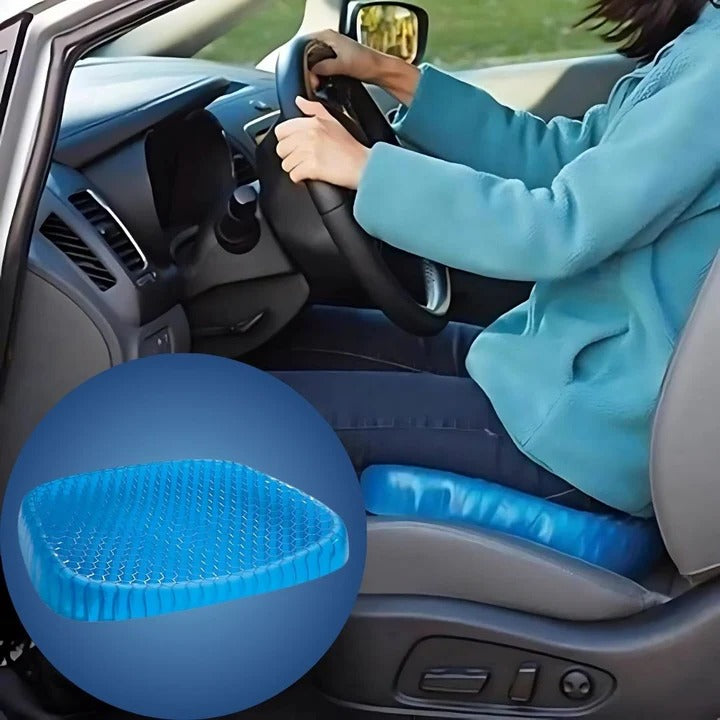 Gel Seat Cushion with Honeycomb Structure and Ergonomic Support for Office, Car, Wheelchair