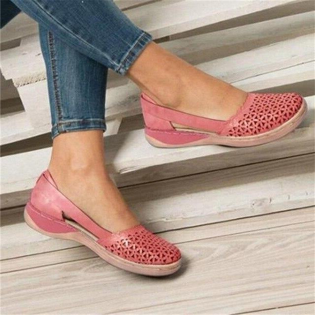 Wide Toe Box Moccasin Flats with Cushioned Insoles and Non-Slip Sole