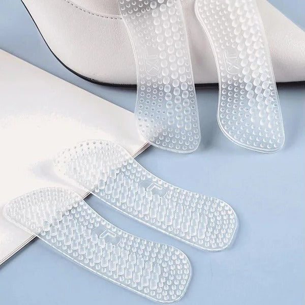 Heel Cushion Grips with Textured Surface and Impact Absorption