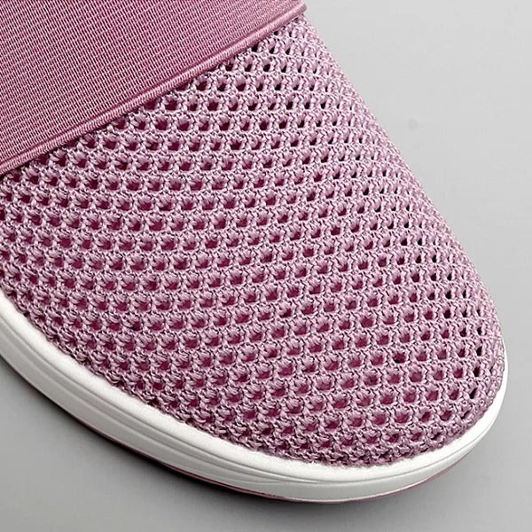 Wedge Sandals with Arch Support and Shock Absorbing Sole, Breathable Mesh