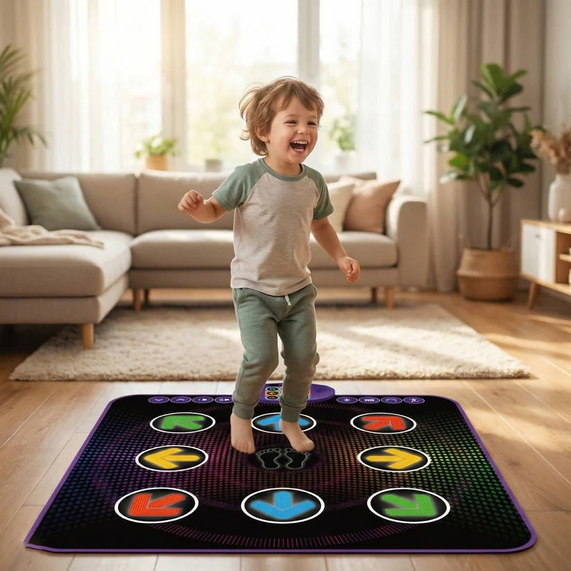 Interactive Dance Mat with 9 Light Up Squares and 4 Game Modes for Kids