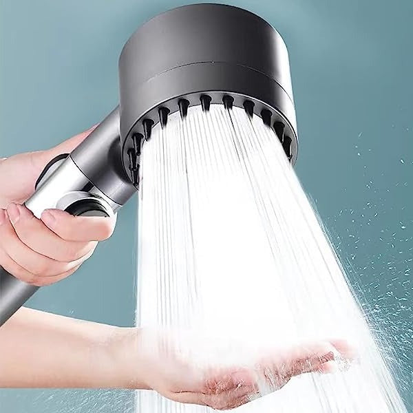 Filtered Shower Head with Laser-Cut Micro Holes and Push-Button Control
