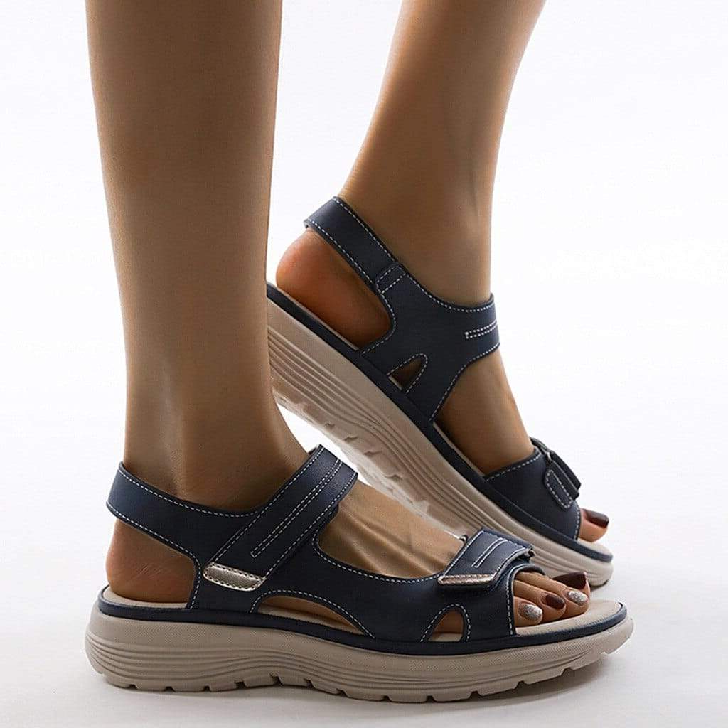 Orthopedic Platform Sandals for Women with Adjustable Straps and Arch Support