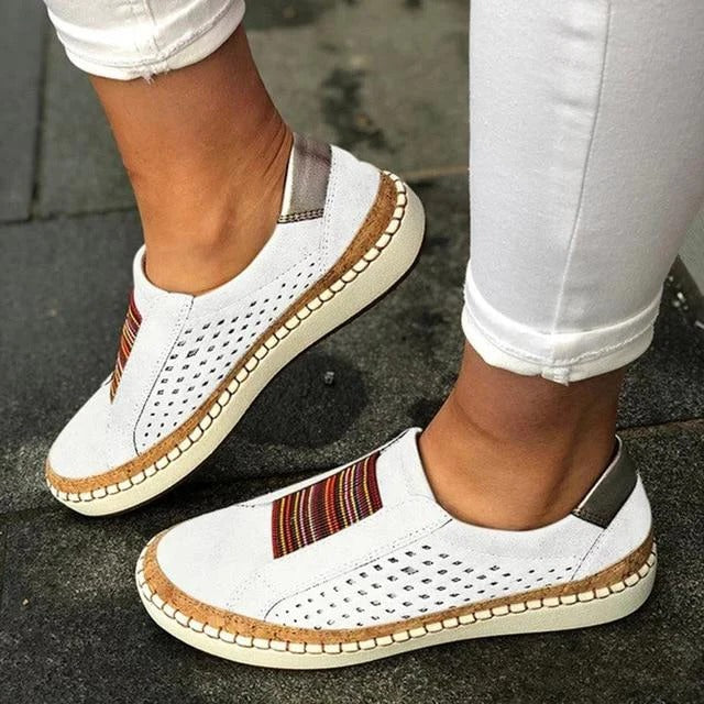 Orthopedic Sneakers with Adjustable Toe Clasp and Three Arch Support System for Women