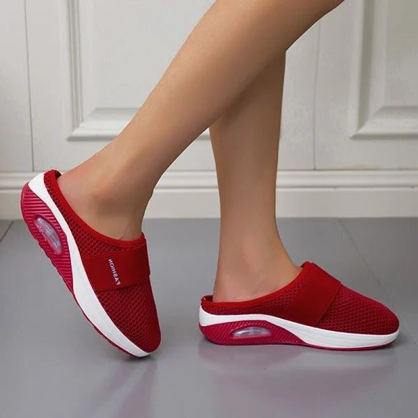 Wedge Sandals with Arch Support and Shock Absorbing Sole, Breathable Mesh