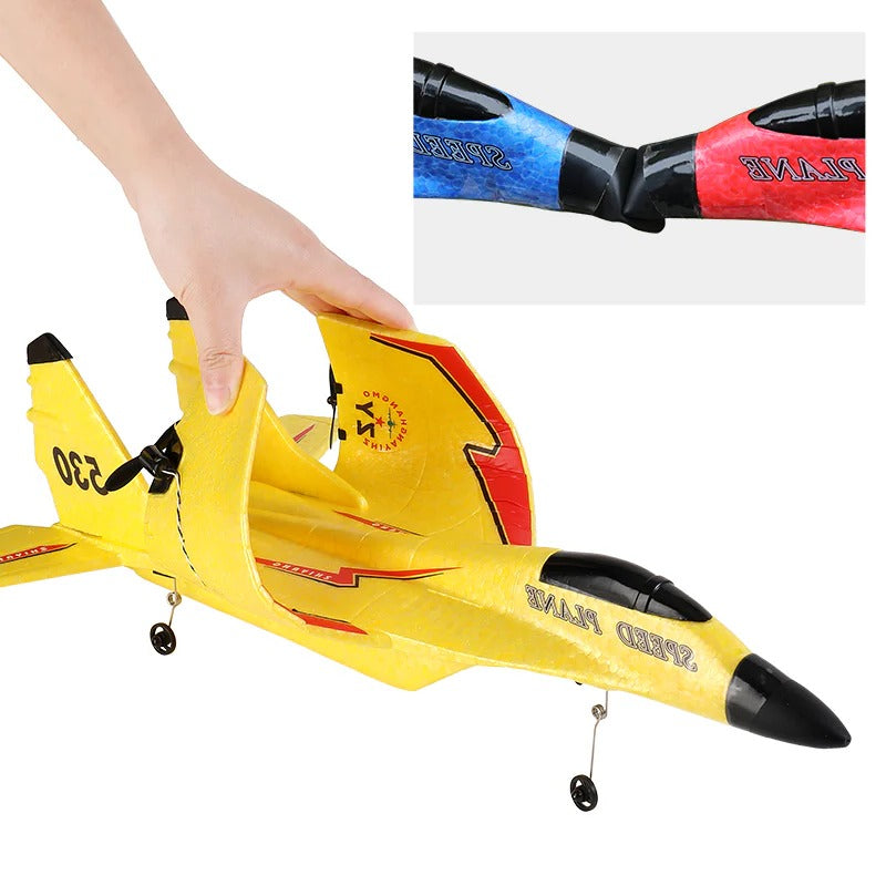 Remote Control Airplane with Shatter-Resistant Body and Aerodynamic Design