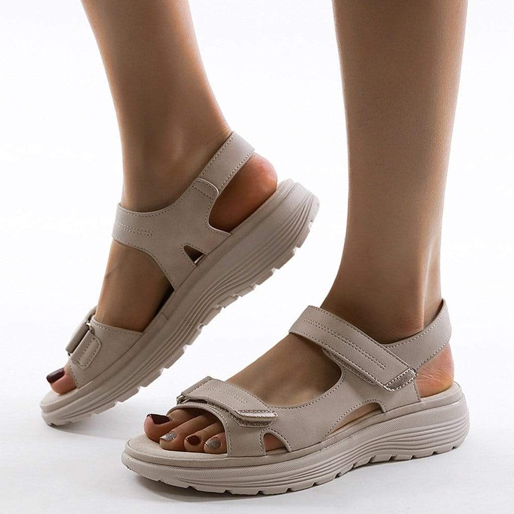 Orthopedic Platform Sandals for Women with Adjustable Straps and Arch Support