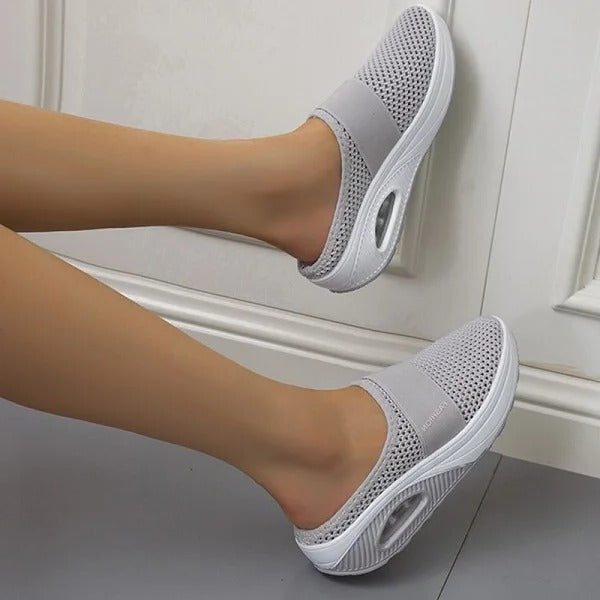 Wedge Sandals with Arch Support and Shock Absorbing Sole, Breathable Mesh