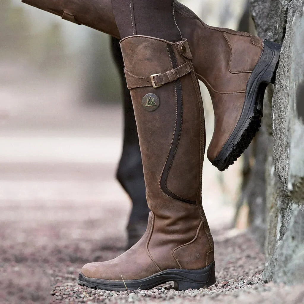 Women's Waterproof Winter Boots with Side Zip Closure and Textured Grip Outsole