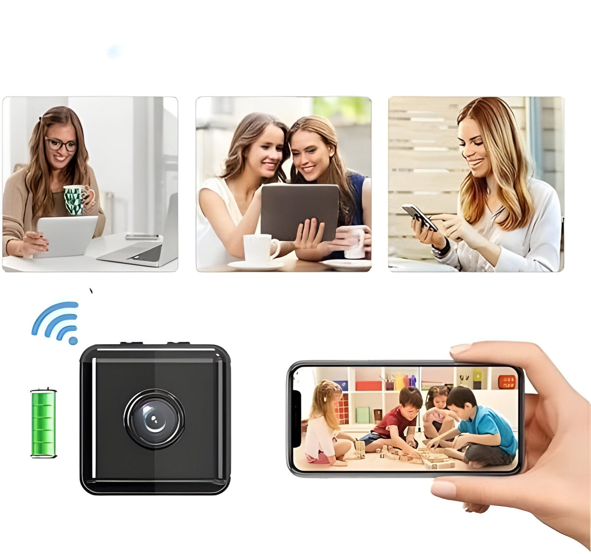 Wireless Security Camera with 1080p Full HD and Infrared Night Vision, Motion Alerts
