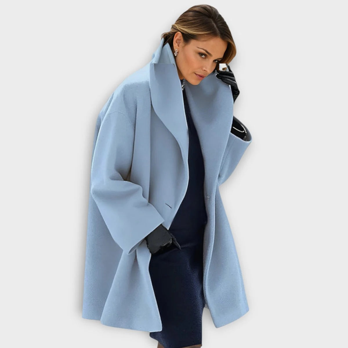 Women's Wool Blend Coat with Wind Blocking Technology and Soft Lining