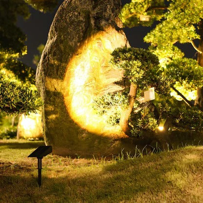Solar Spot Light with Adjustable Zoom Lens and Color Changing Modes, IP65 Waterproof