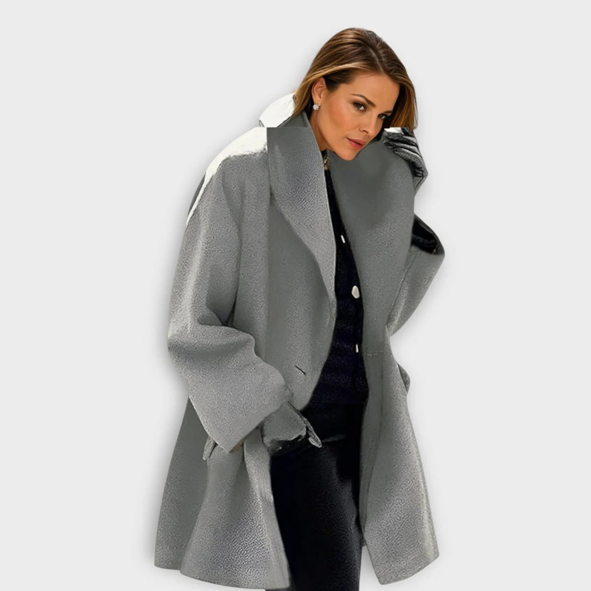 Women's Wool Blend Coat with Wind Blocking Technology and Soft Lining