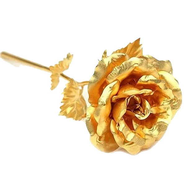 Preserved Real Rose with 24K Gold Plating and Gift Box