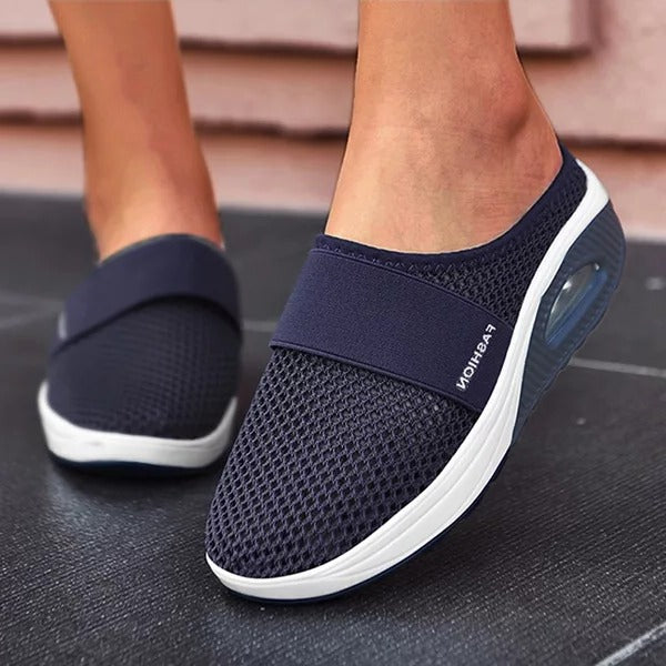 Wedge Sandals with Arch Support and Shock Absorbing Sole, Breathable Mesh