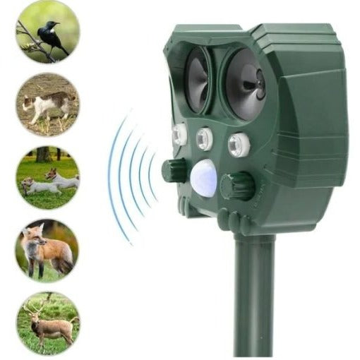 Solar Powered Snake Repeller with Motion Sensor and Flashing Light