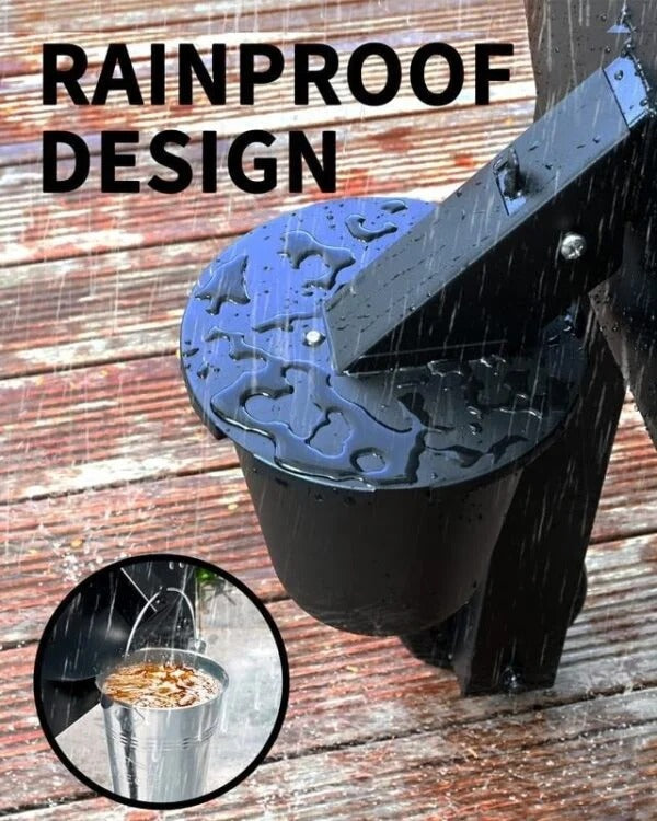 Grill Grease Collector with Reusable Liner and Fitted Lid for 1.6in Spouts