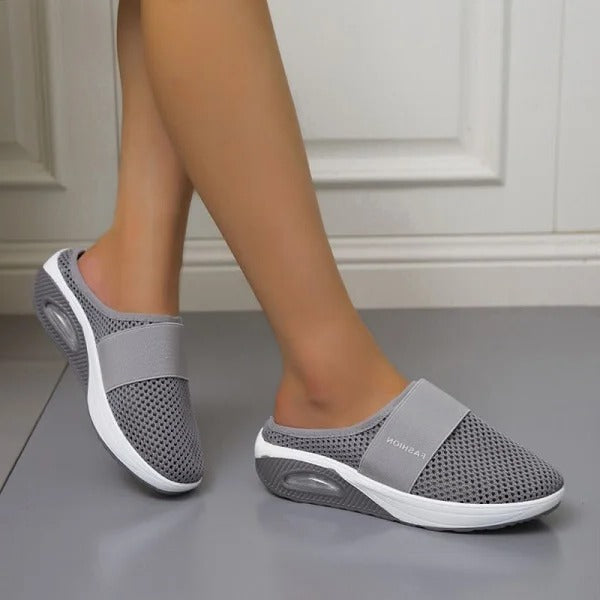 Wedge Sandals with Arch Support and Shock Absorbing Sole, Breathable Mesh