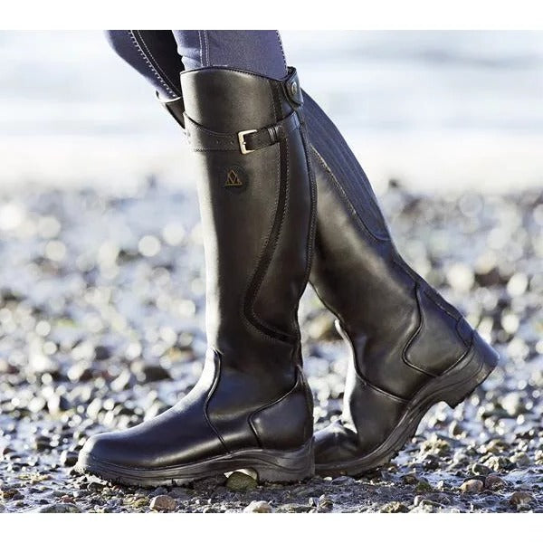 Women's Waterproof Winter Boots with Side Zip Closure and Textured Grip Outsole