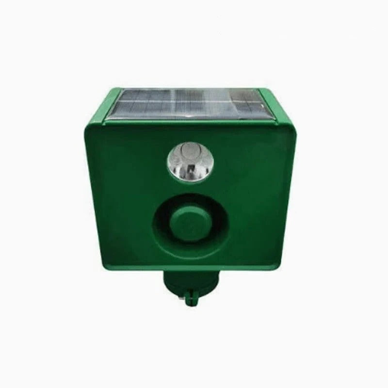 Solar Motion Sensor Light with Flashing Spotlight and Alarm for Wildlife Deterrent