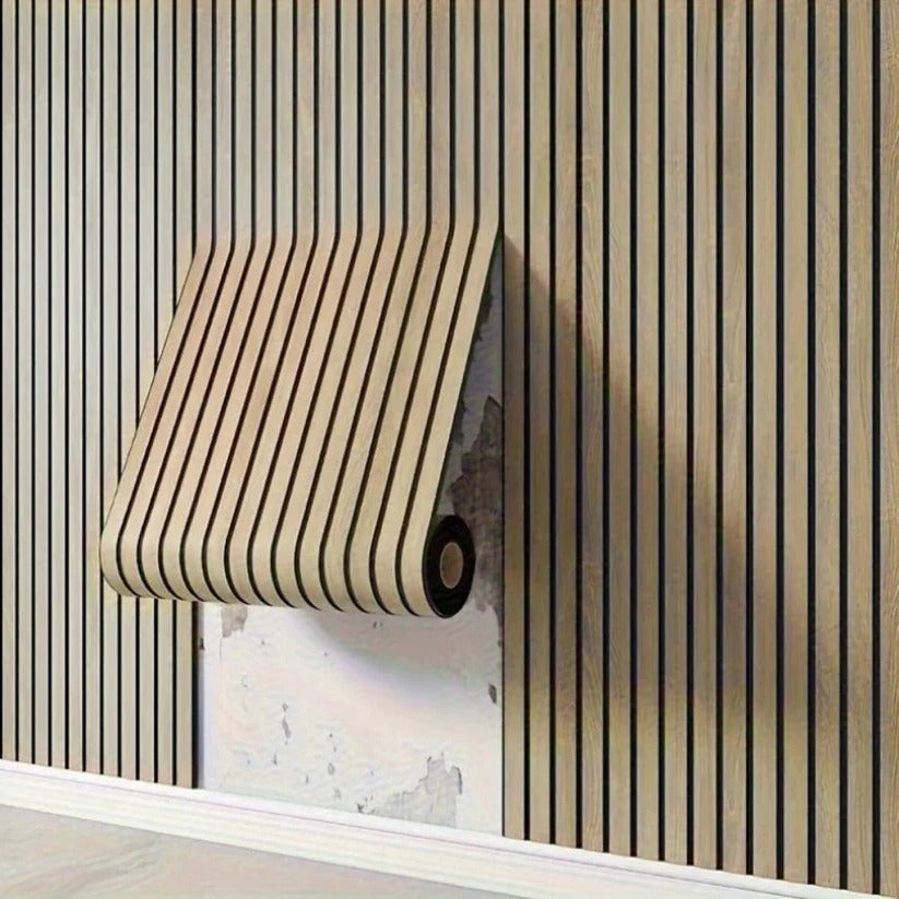 3D Wood Grain Wall Panels with Sound Absorption and Water Resistant Backing