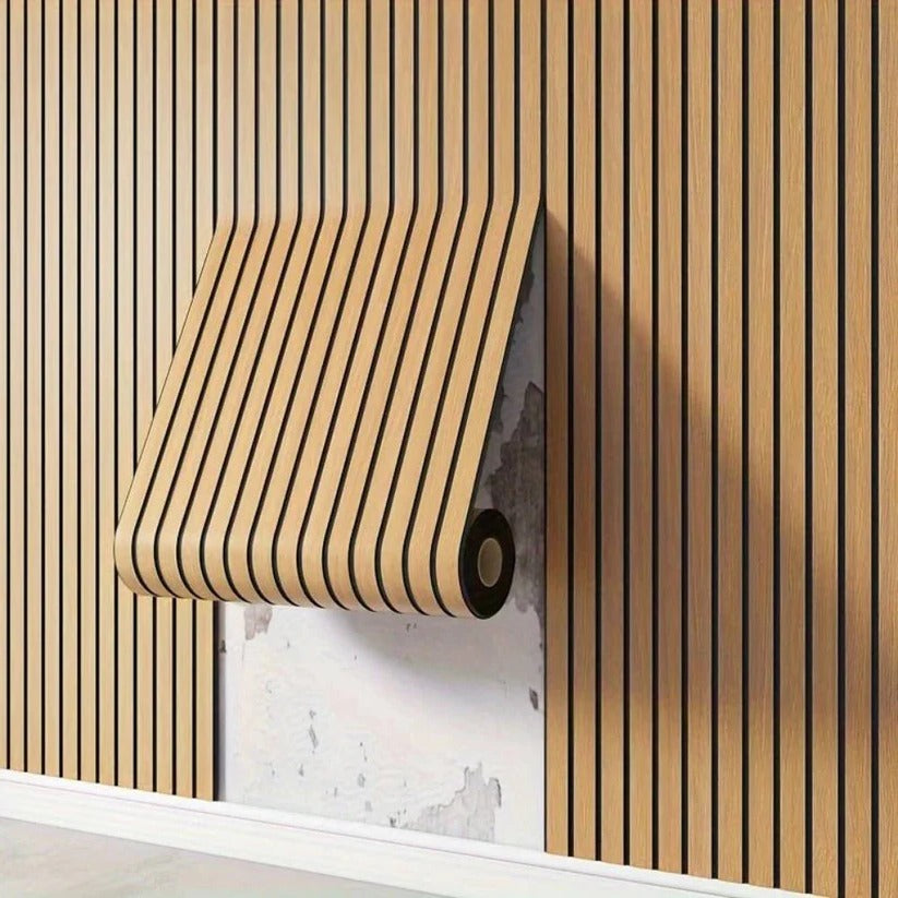 3D Wood Grain Wall Panels with Sound Absorption and Water Resistant Backing