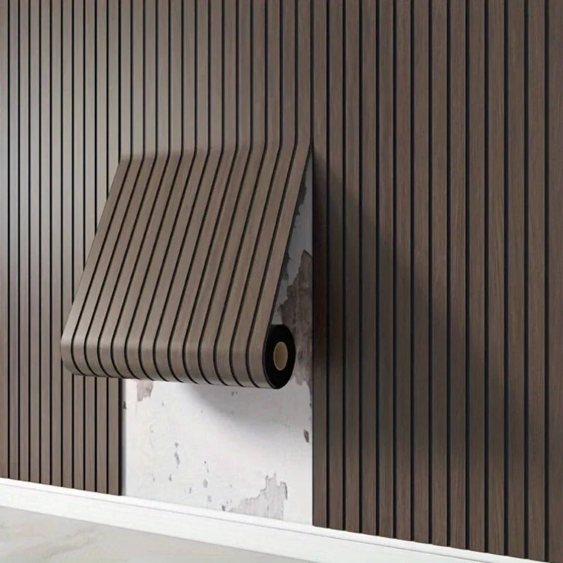 3D Wood Grain Wall Panels with Sound Absorption and Water Resistant Backing