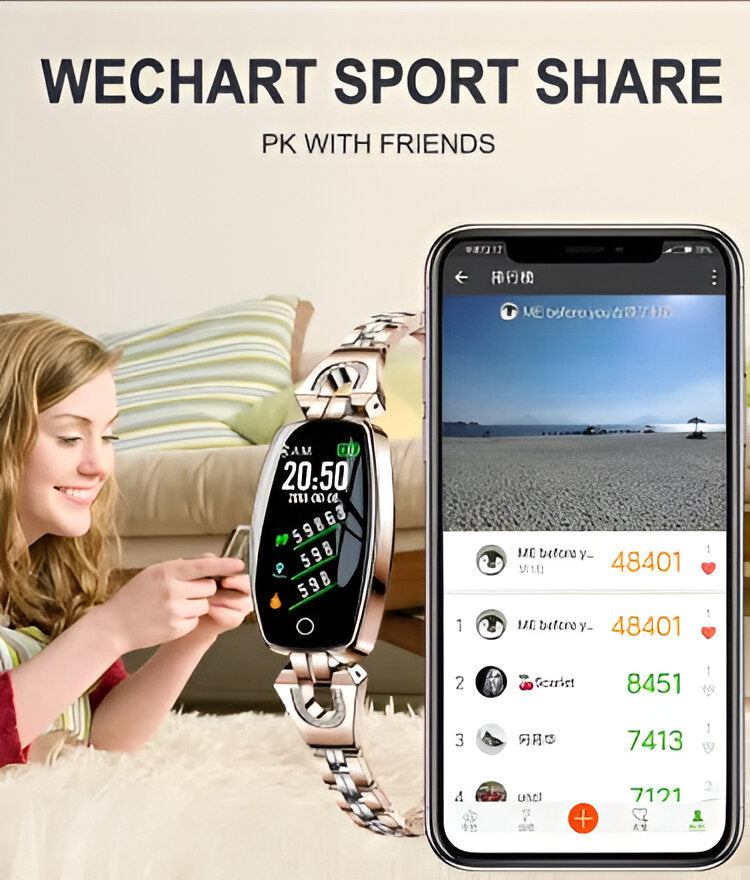 Fitness Bracelet with Color Touchscreen and Heart Rate Monitoring, Sleep Tracking