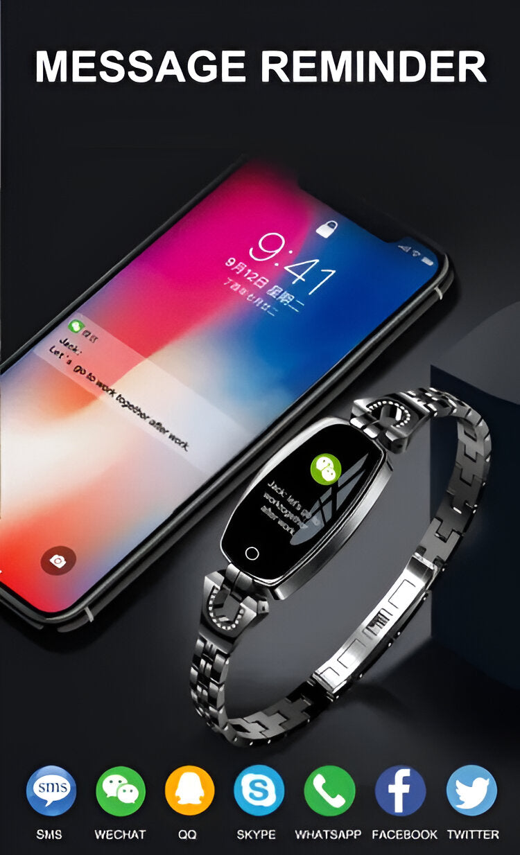 Fitness Bracelet with Color Touchscreen and Heart Rate Monitoring, Sleep Tracking